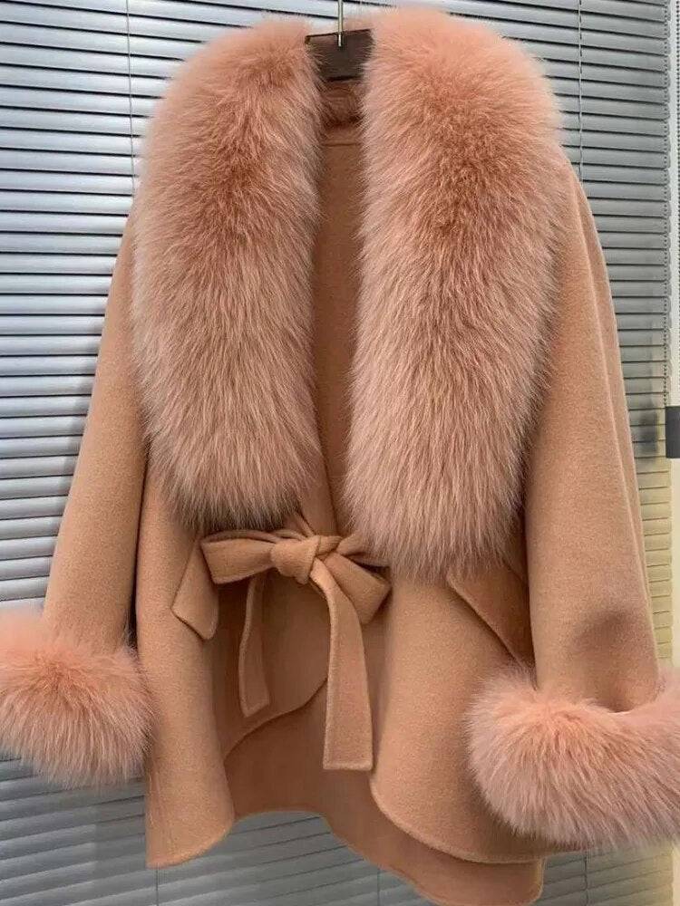 Amanda Big Fur Trim Collar Luxury Fashionable Coat – Hot fashionista