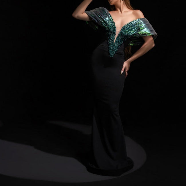 Hot Fashionista Lennon Embellished Maxi Dress