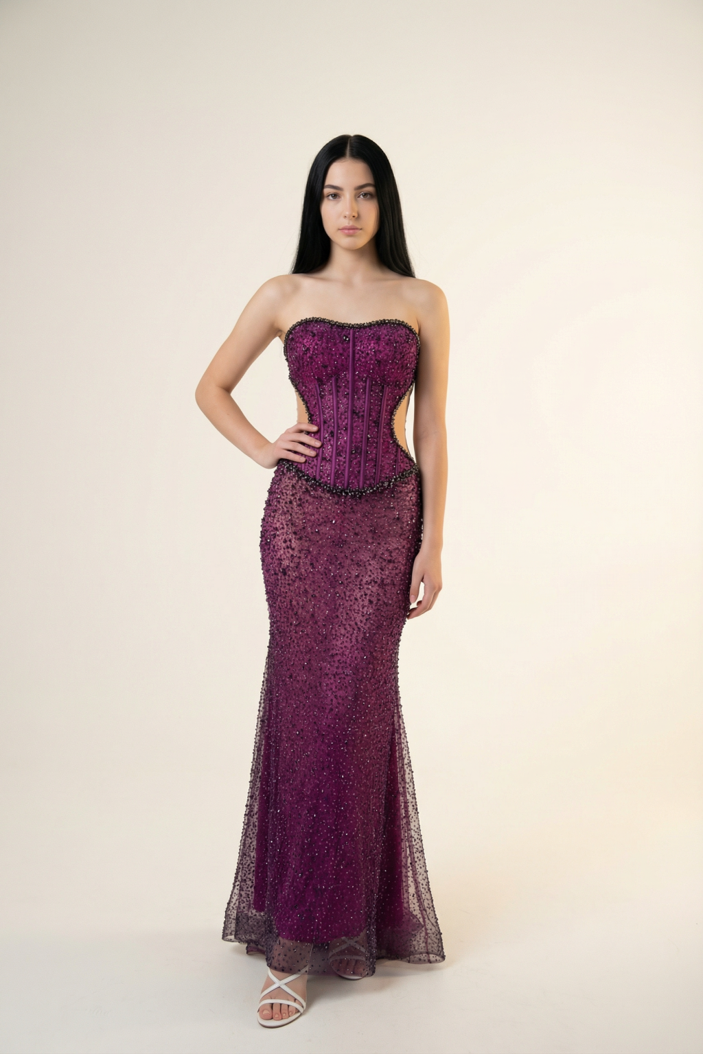 Olive Embellished Corset Dress – Hot fashionista
