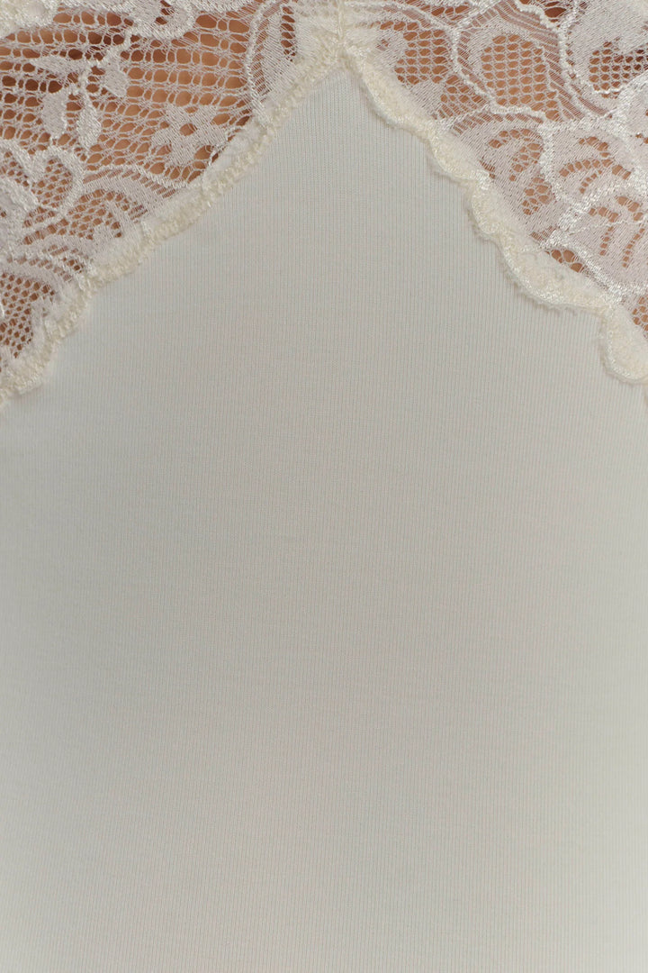 Addison Meshki Cream Long Sleeve Dress with Lace Dress - Hot fashionista