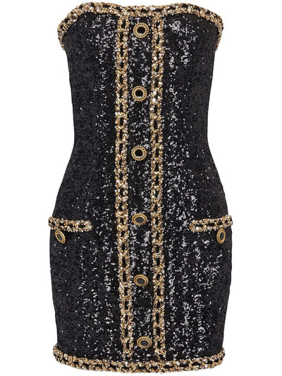 Lorrie Bustier with Embroidered Sequin Dress - Hot fashionista