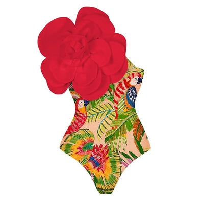 Kitty 3D Flower One Piece Swimsuit & Skirt Set - Hot fashionista