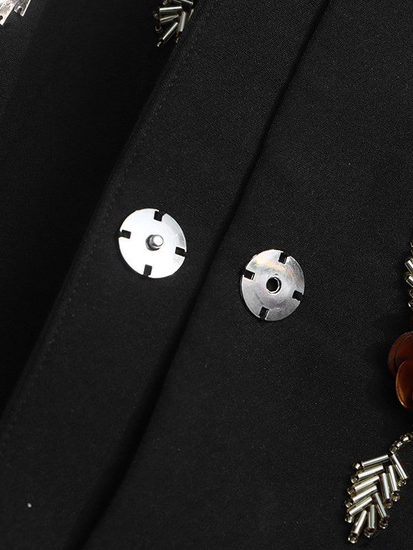 Madison Beaded Blossom Deep-U Blazer - Hot fashionista