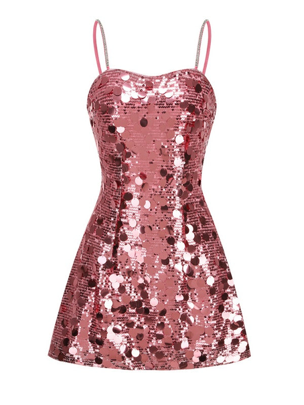 Xena Strappy Sequin Embellished Mini Dress - Hot fashionista