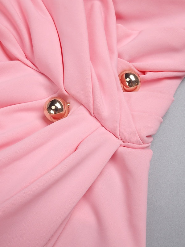 Maya Asymmetric Draped Maxi Dress