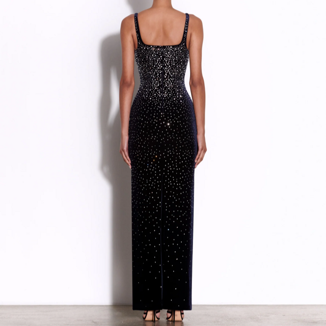 Aella Crystal-Embellished Velvet Maxi Dress - Hot fashionista
