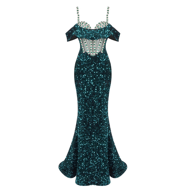 Aerie Mermaid Sequin Off Shoulder Maxi Dress - Hot fashionista