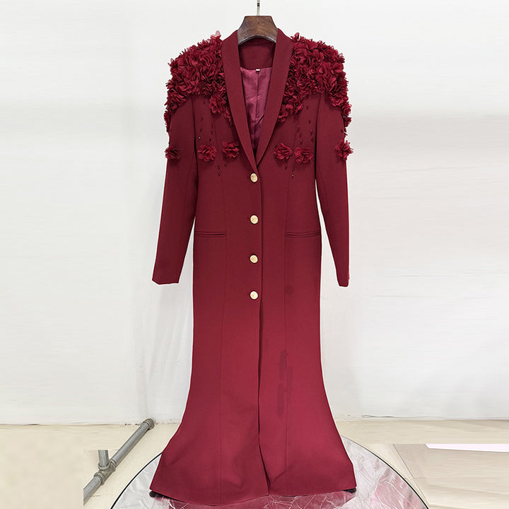 Alani Structured Notch Lapel Poly Dress - Hot fashionista