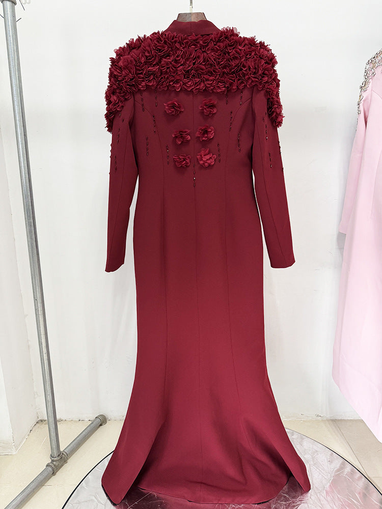 Alani Structured Notch Lapel Poly Dress - Hot fashionista