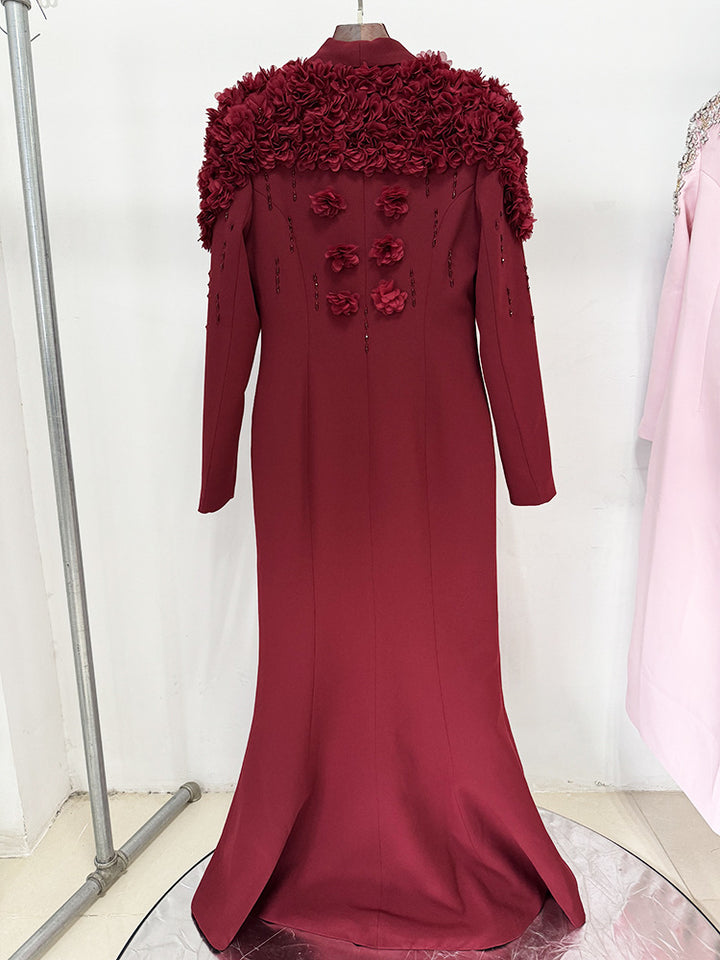 Alani Structured Notch Lapel Poly Dress - Hot fashionista