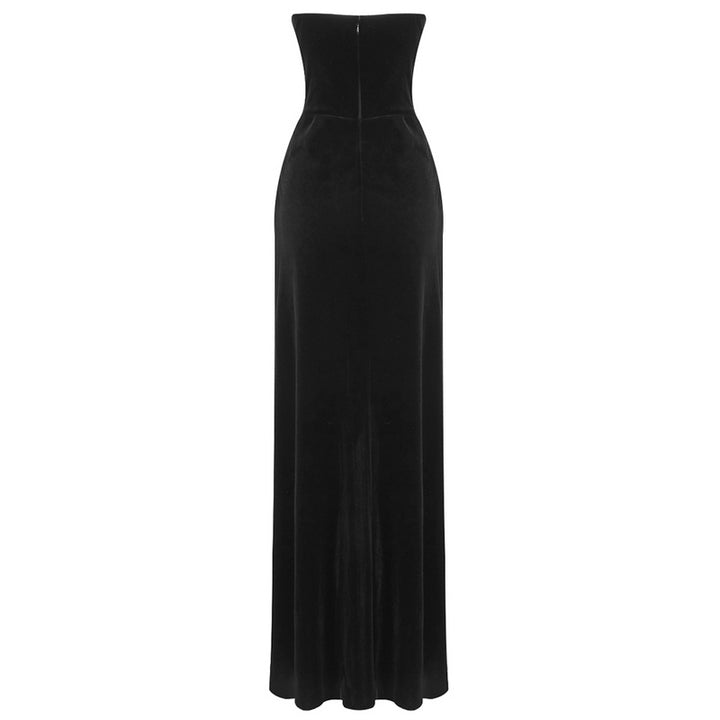 Aloura Satin High Slit Beaded Maxi Dress - Hot fashionista