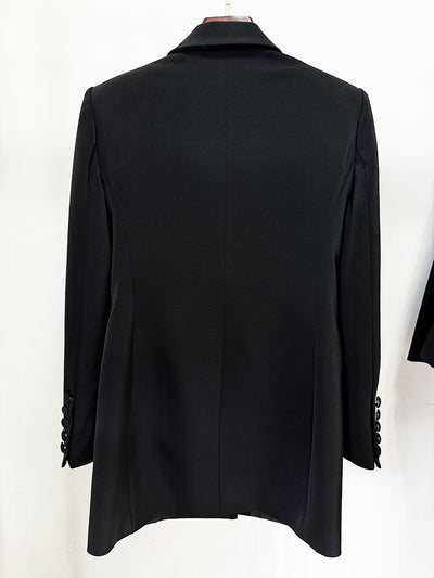Anne Long Sleeve Collared Crystal Embellished Blazer - Hot fashionista