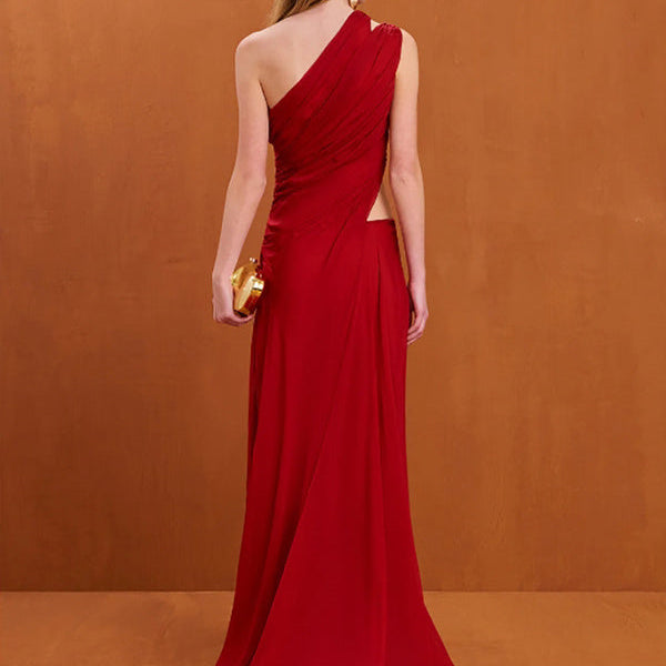 Arielle One-Shoulder Maxi Silk Dress - Hot fashionista