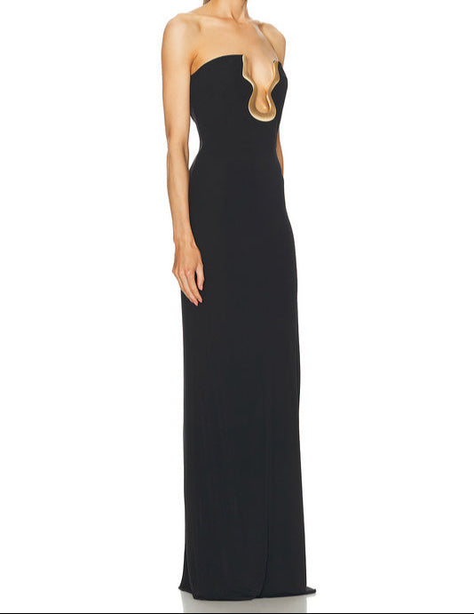 Astra-Lynn Sleeveless Crepe Bustier Maxi Dress - Hot fashionista