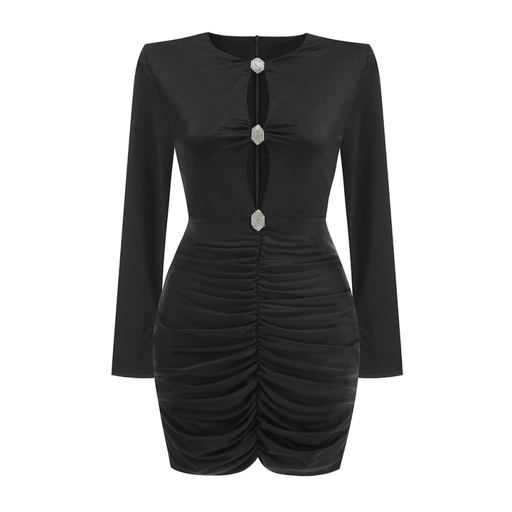 Ayven Long Sleeves Ruched Mini Dress - Hot fashionista