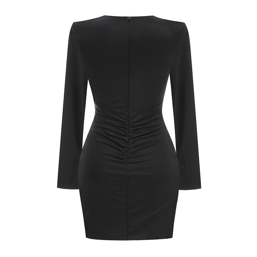 Ayven Long Sleeves Ruched Mini Dress - Hot fashionista