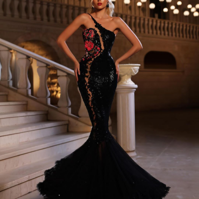 Azaria Beaded Velvet Tulle Dress - Hot fashionista Azaria Beaded Velvet Tulle Dress - Hot fashionista