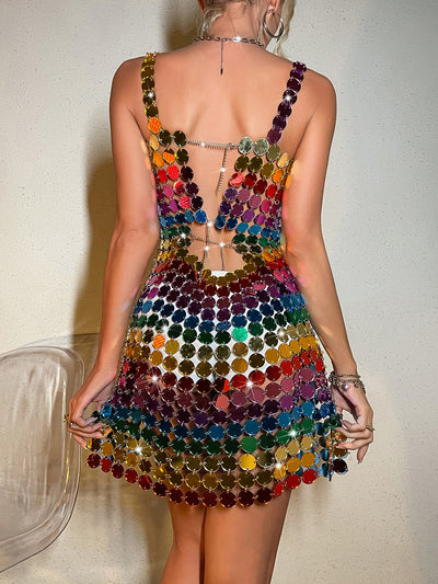 Bonnie Strappy Sequined Mini Dress - Hot fashionista
