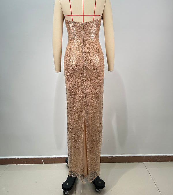 Braven Strapless Crystal Corset Sequin Maxi Dress - Hot fashionista