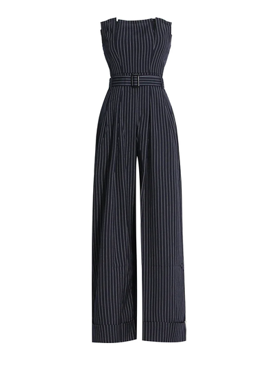 Bridgette Strapless Belted Striped Jumpsuit - Hot fashionista