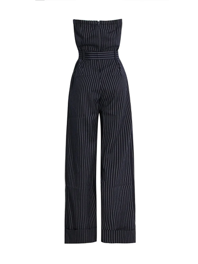 Bridgette Strapless Belted Striped Jumpsuit - Hot fashionista