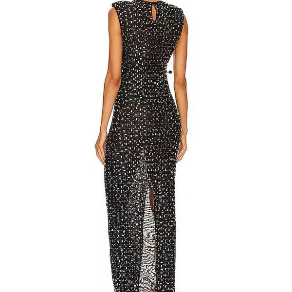 Calla Beaded Square Rhinestone Dress - Hot fashionista