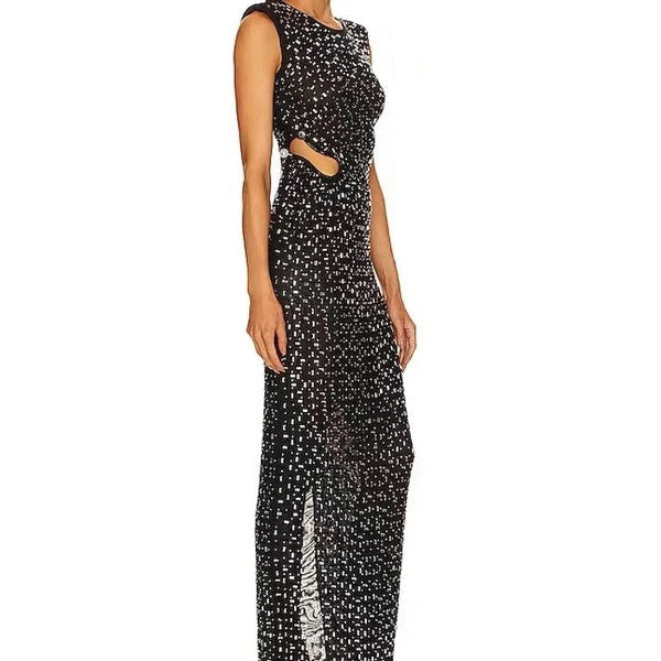 Calla Beaded Square Rhinestone Dress - Hot fashionista