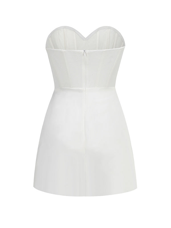 Charley Strapless Heart Shape Embellished Mini Dress - Hot fashionista