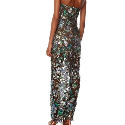 Hot Fashionista Dakota Strapless Floral-Embroidered Maxi Dress