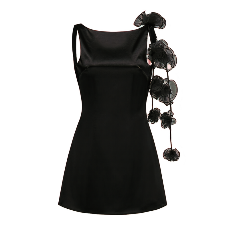 Danica Floral-Embellished Accent Drape Dress - Hot fashionista