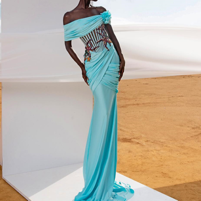 Elspeth Off Shoulder Starfish Maxi Dress - Hot fashionista