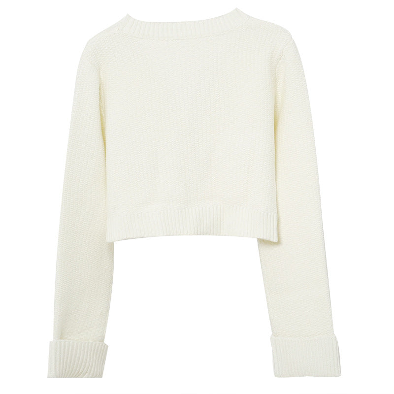 Embe Knitted V-Neck Cardigan & Long Skirt Set - Hot fashionista