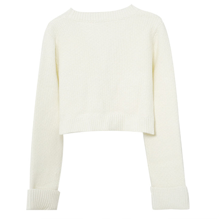 Embe Knitted V-Neck Cardigan & Long Skirt Set - Hot fashionista