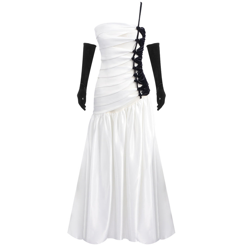 Emberly Flared Gown with Cutout Bodice Dress - Hot fashionista