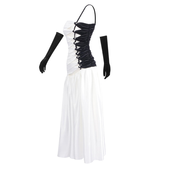 Emberly Flared Gown with Cutout Bodice Dress - Hot fashionista