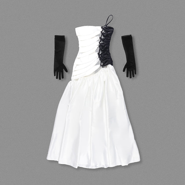 Emberly Flared Gown with Cutout Bodice Dress - Hot fashionista