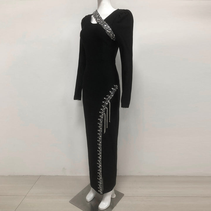 Emryn Scoop Neck Maxi Dress with Trim - Hot fashionista