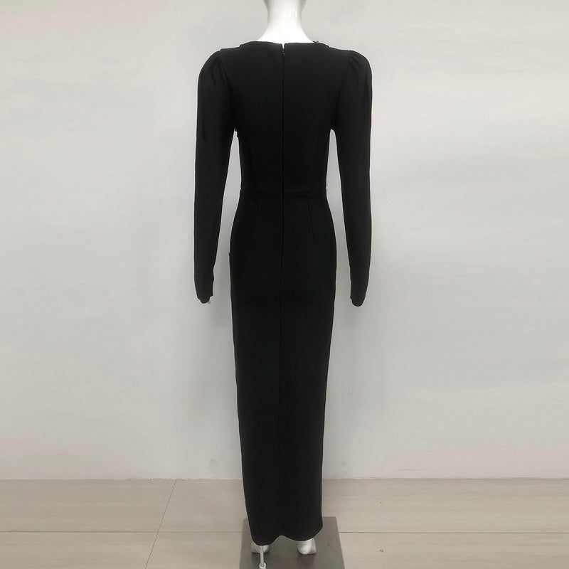 Emryn Scoop Neck Maxi Dress with Trim - Hot fashionista