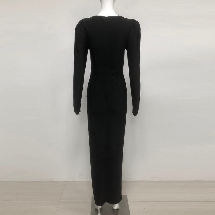 Emryn Scoop Neck Maxi Dress with Trim - Hot fashionista