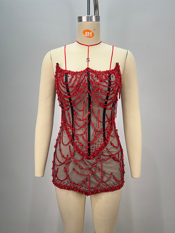 Evie Beaded Fringe Mini Dress - Hot fashionista