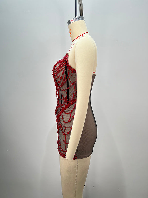 Evie Beaded Fringe Mini Dress - Hot fashionista