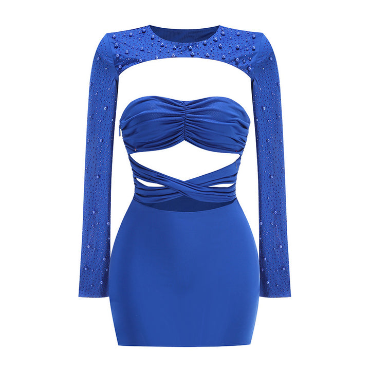 Fable Pearl Cut Out Long Sleeve Mini Dress - Hot fashionista