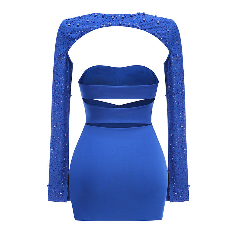 Fable Pearl Cut Out Long Sleeve Mini Dress - Hot fashionista