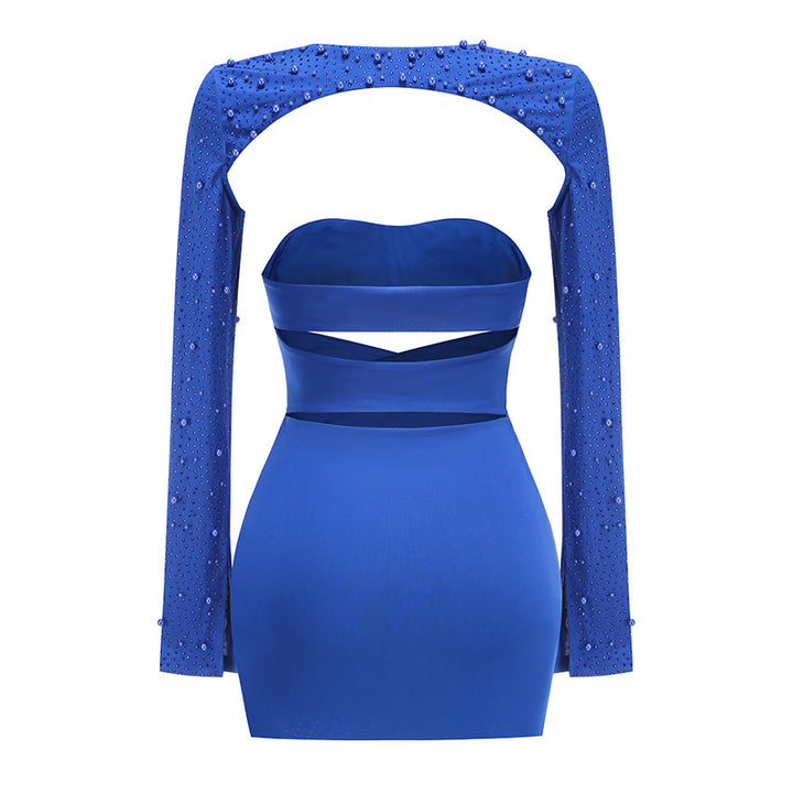 Fable Pearl Cut Out Long Sleeve Mini Dress - Hot fashionista