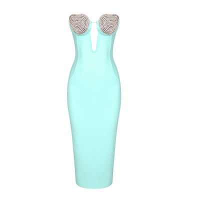 Gabriela Strapless Crystal Bandage Dress - Hot fashionista