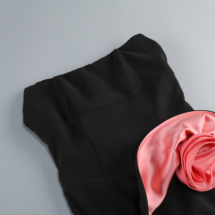 Haisley Strapless Floral Detail Dress - Hot fashionista