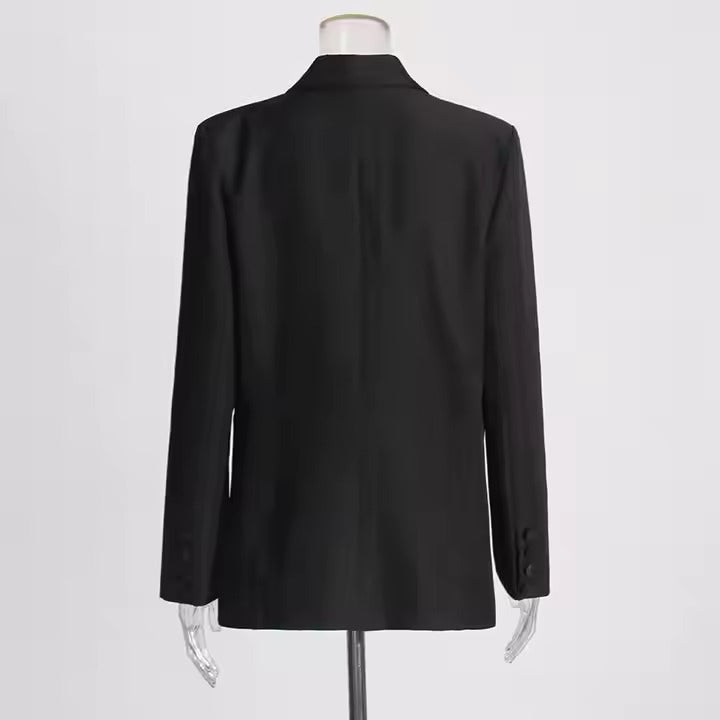 Halo-Mae Minimalist Boxy Floral Applique Blazer Set - Hot fashionista