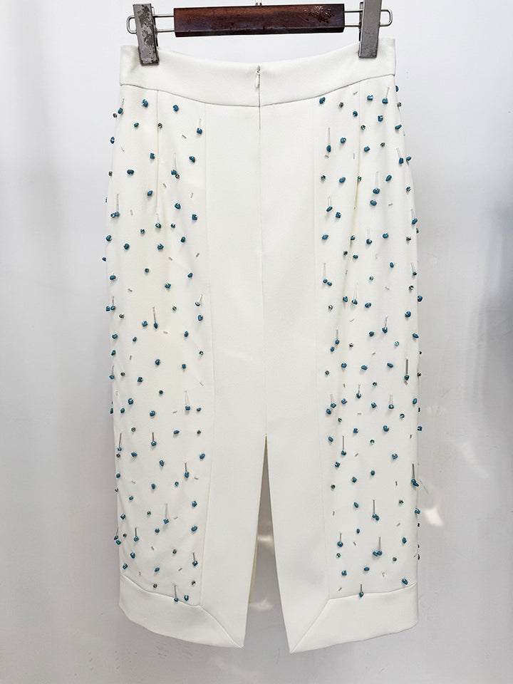 Harlow Rhinestone Sleeveless Skirt Set - Hot fashionista