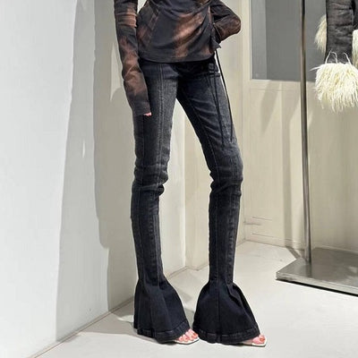 Hot Fashionista Hattie High Waist Pleated Flare Denim Jeans