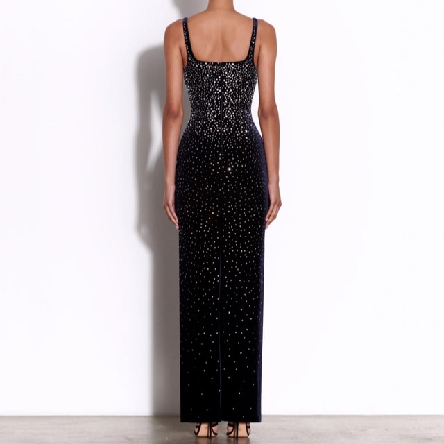 Hot Fashionista - Women's Online Fashion Dress | Aella Crystal-Embellished Velvet Maxi Dress